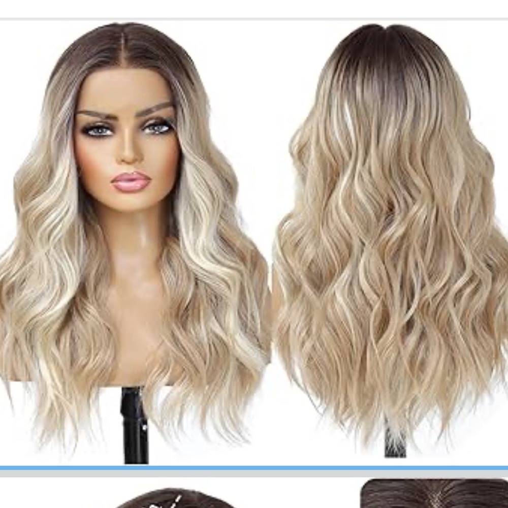 Blonde Wavy Hair Wig